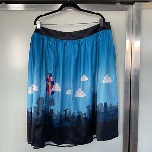 Disney Blue and Black A-Line Skirt Up Movie size 22